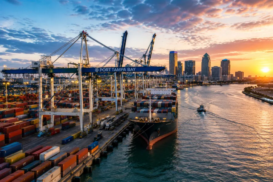 OnTrak Transport drayage service at the Port Tampa Bay container terminals