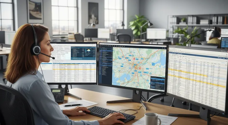 Dispatch operator monitoring routes